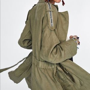 NEW ZARA Beautiful Linen Coat Size L